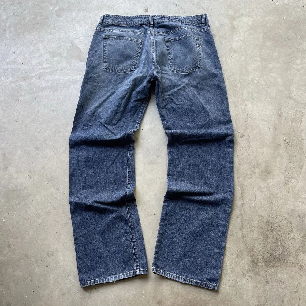 Vintage Diesel Straight Bootcut Dark Jeans Japanese Y2K Style Size 36 Button Fly
